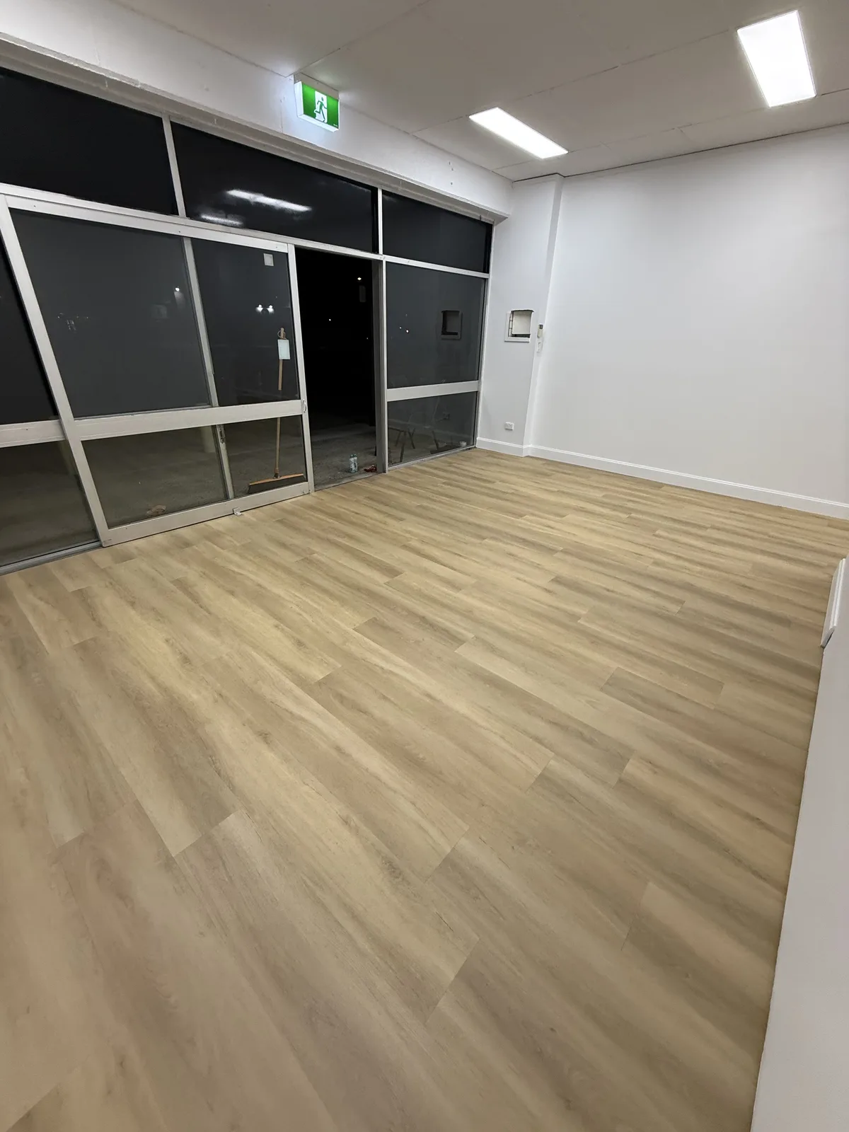 Medical clinic LVP installation — reception area