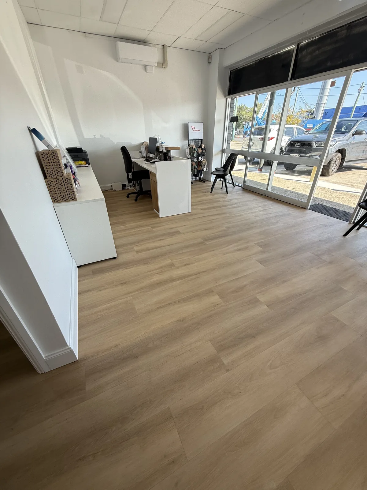 Medical clinic LVP installation — corridor
